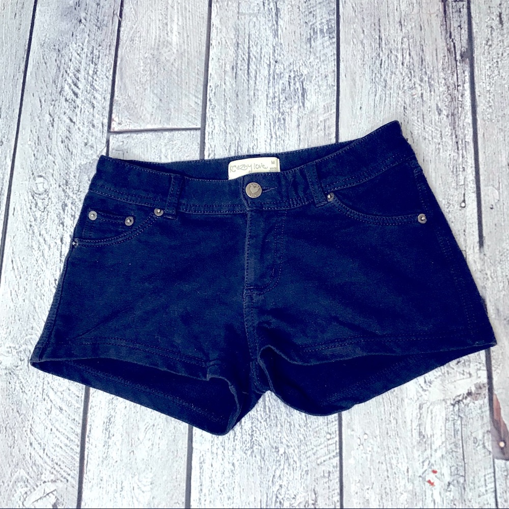 Crazy love blue mini summer shorts size medium